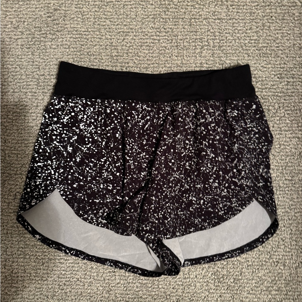 lululemon athletica Speckled Black and White Shorts